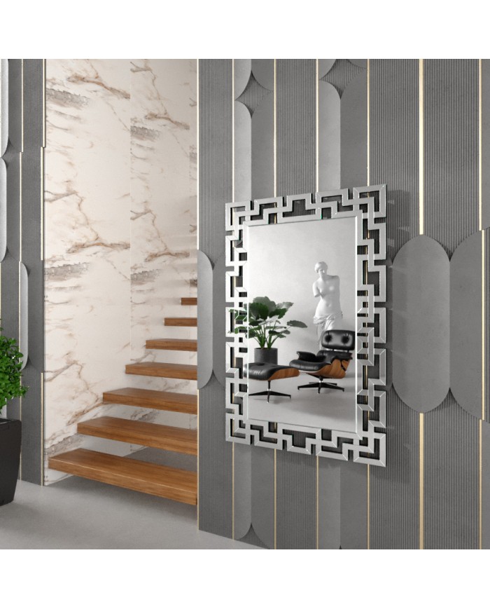 Specchio decorativo da muro design elegante rettangolare con disegno –  Colly Shop