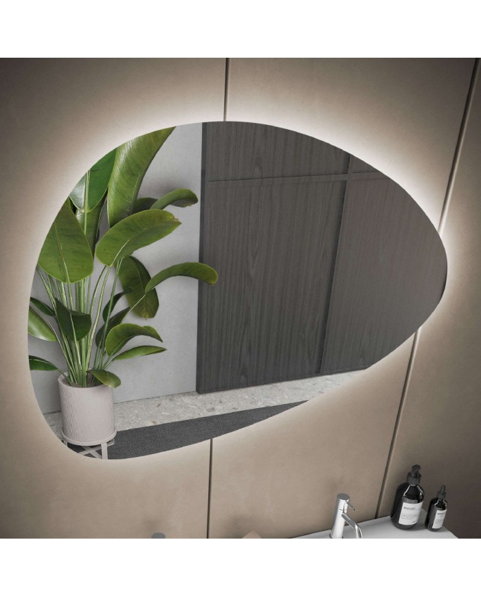 Specchiera Ovale 92 cm Stone | Specchi Semplici e Luminosi 